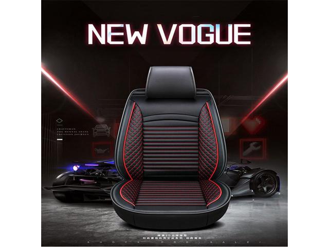 Acaigel Black & Red PU Leather Car Seat Cover Interior Cushion Pad Accessories