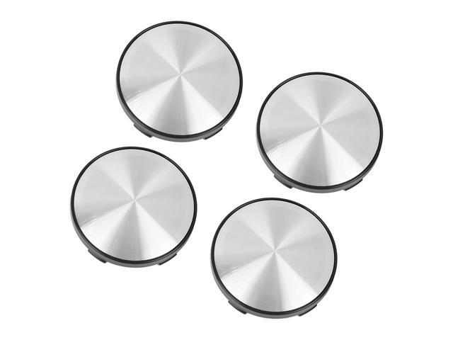 Acaigel Universal 60Mm Dia Black 5 Clips Car Wheel Center Tyre Hub Caps Cover Pack Of 4