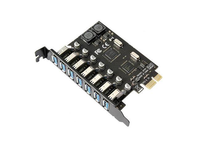 PCIE to USB3.0 adapter card 7 port PCI-E desktop computer expansion card