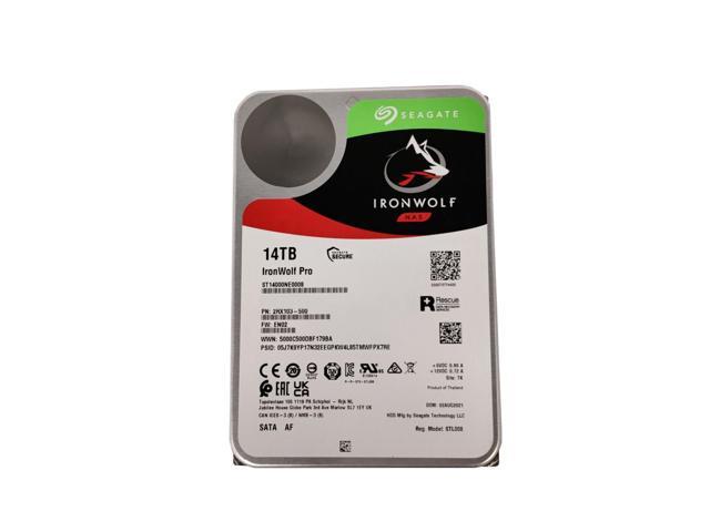 Seagate IronWolf Pro 14 TB NAS RAID Internal Hard Drive - 7,200 RPM SATA 6 Gb/s 3.5-inch (ST14000NE0008)