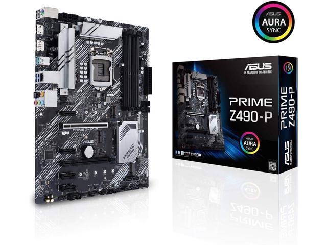 ASUS Prime Z490-P LGA 1200 (Intel 10th Gen) ATX motherboard (dual M.2, DDR4 4600, 1 Gb Ethernet, USB 3.2 Gen 2 USB Type-A, Thunderbolt 3 support,...