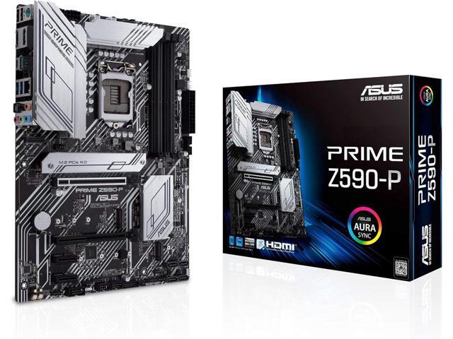ASUS Prime Z590-P LGA 1200 (Intel 11th/10th Gen) ATX motherboard (PCIe 4.0, 10+1 Power Stages, 3X M.2, 2.5Gb LAN, front panel USB 3.2 Gen 2 USB...