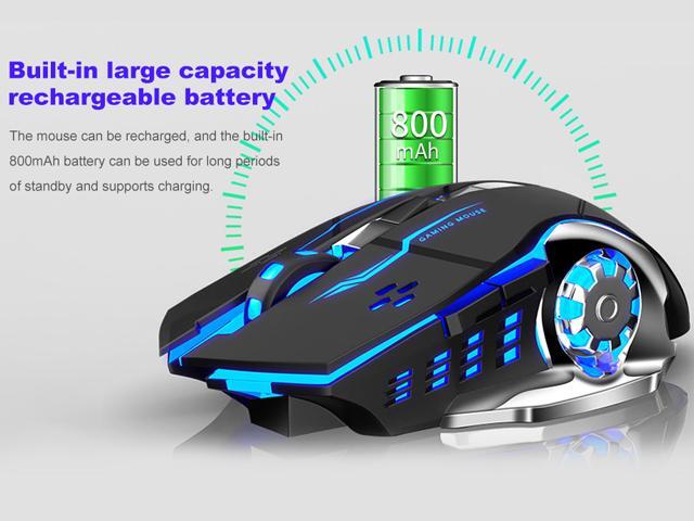 Aula SC100 Wireless Gaming Mouse RGB Rechargeable 2400DPI Gaming Mouse 7 Buttons, Ergonomic, Optical USB, Silent Mouse for PC Laptop Desktop Gamers...