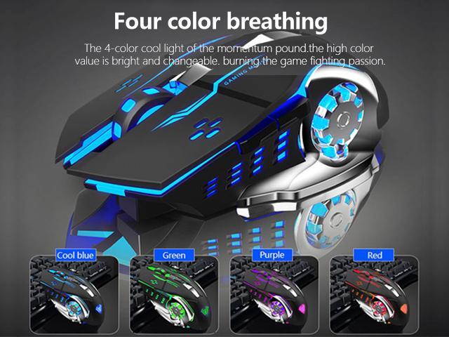 Aula SC100 Wireless Gaming Mouse RGB Rechargeable 2400DPI Gaming Mouse 7 Buttons, Ergonomic, Optical USB, Silent Mouse for PC Laptop Desktop Gamers...
