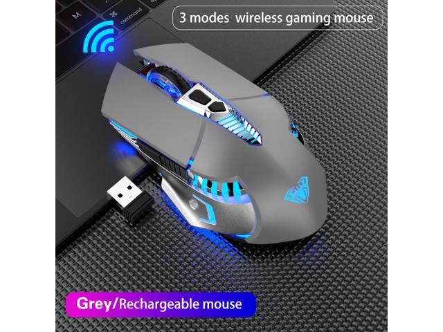 AULA SC200 Bluetooth Gaming Mouse Rechargeable, Built-in 800mAh Battery, 3 Mode(BT5.0, BT3.0 & 2.4G) Switch 3 Devices, Ergonomic Wireless Gaming.