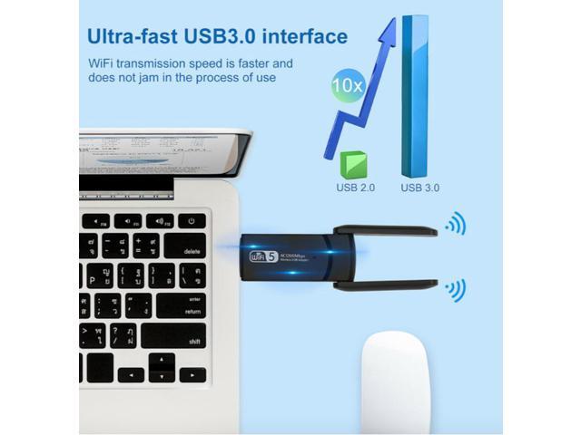 1200Mbps Long Range AC1200 Dual Band 5GHz Wireless USB 3.0 WiFi Adapter Antennas
