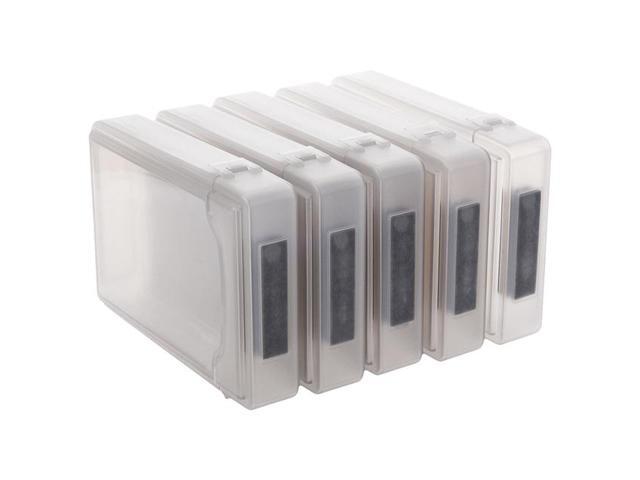5 Pcs 3.5' IDE SATA HDD Hard Drive Disk Plastic Storage Box Case Enclosure Cover