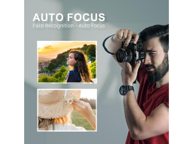 NBD Digital Camera for Photography and Video, 4K 48MP Vlogging Camera for YouTube with 180° Flip Screen,16X Digital Zoom,32GB TF Card, 1 Batteries