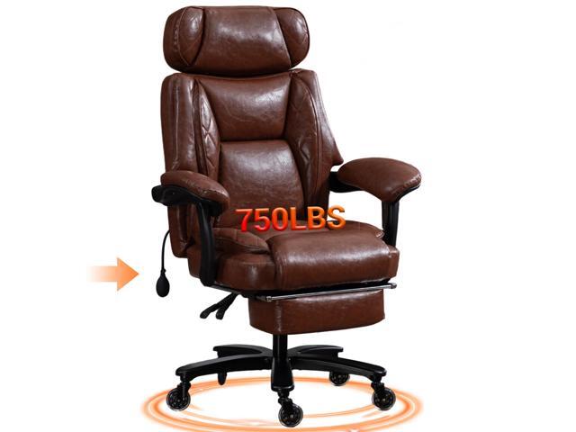 VANBOW Big and Tall Office Chair for Heavy People, Heavy Duty Executive Office Desk Chair with Footrest, Waist Lumber Support, Adjustable Headrest,...