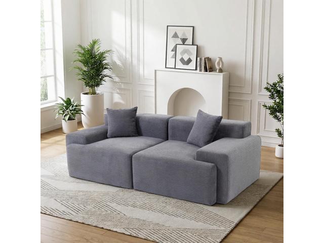 VANBOW Cloud Sectional Couch, 2 Seater Large Sectional Couches for Living Room, Grey Cloud Modular Sectional Sofa, Memory Foam, Extra Deep...