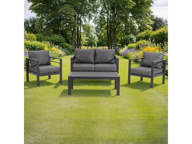 VANBOW Outdoor Patio Furniture Set, 4-Piece Patio Conversation Set with Removabl