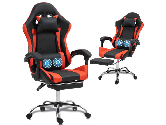 Fantasylab Gaming Chair with Massage Lumbar Support Ergonomic Video Game Chair f