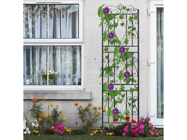 6 Panels Rustproof Garden Trellis for Climbing Plants, 71.6'' High Metal Climbing Plants Fencing Barrier, Heavy Duty Garden Outdoor Indoor Potted...