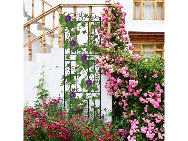 6 Panels Rustproof Garden Trellis for Climbing Plants, 71.6'' High Metal Climbing Plants Fencing Barrier, Heavy Duty Garden Outdoor Indoor Potted...