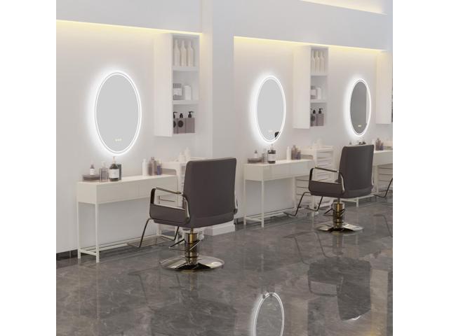 Led Oval Illuminated Bathroom Mirror Wall Mounted Anti Fog Make Up Mirror