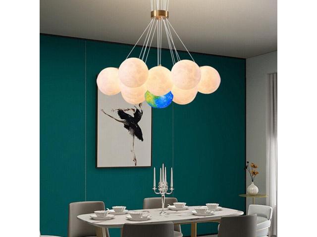 13PCS Modern Planet LED Chandelier Kids Bedroom Decor Ceiling Pendant Lamp
