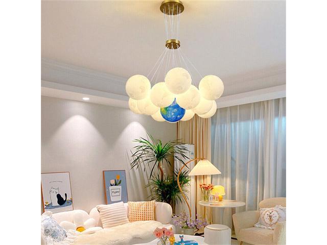 13PCS Modern Planet LED Chandelier Kids Bedroom Decor Ceiling Pendant Lamp