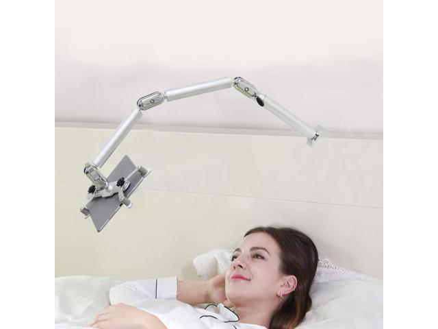 Foldable Desk Tablet Holder 360 Degree Rotation Tablet Mount Adjustable Height for 7-10' iPad Laptop Silver