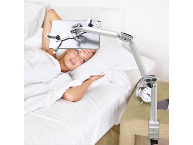 Foldable Desk Tablet Holder 360 Degree Rotation Tablet Mount Adjustable Height for 7-10' iPad Laptop Silver