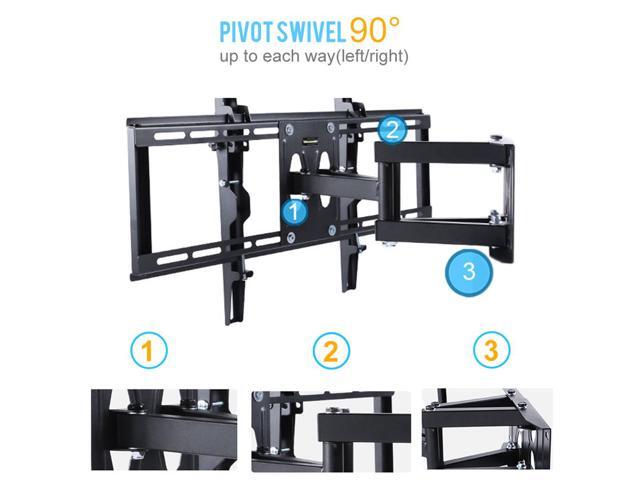 Full Motion TV Wall Mount Bracket For 32' to 65' LED LCD Plasma Flat Screen Monitors Tilt Swivel