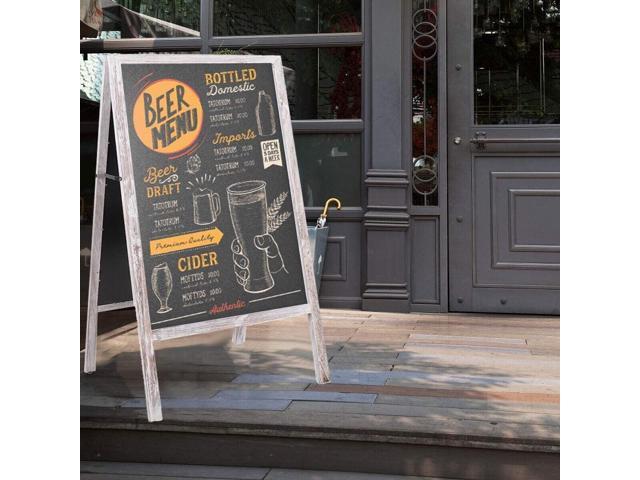 Heavy Duty A-Frame Magnetic Chalkboard Sidewalk Sign Sandwich Board for Business