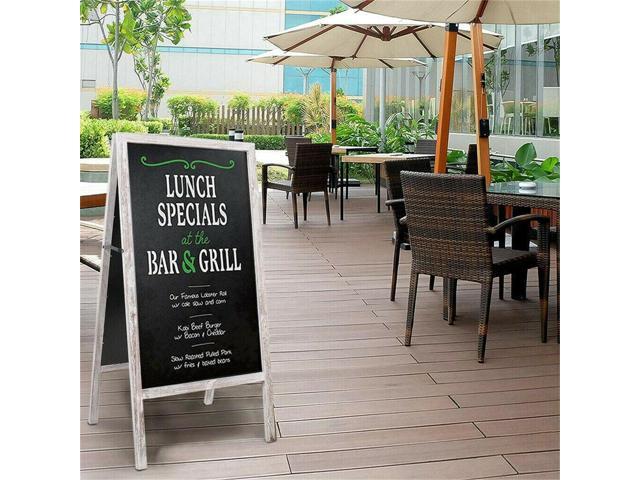 Heavy Duty A-Frame Magnetic Chalkboard Sidewalk Sign Sandwich Board for Business