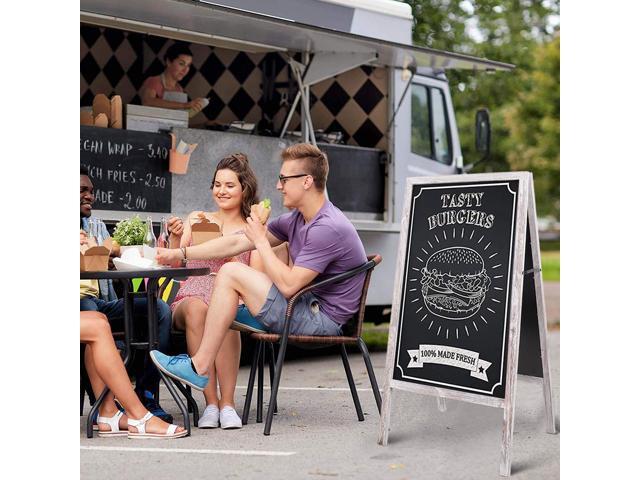 Heavy Duty A-Frame Magnetic Chalkboard Sidewalk Sign Sandwich Board for Business