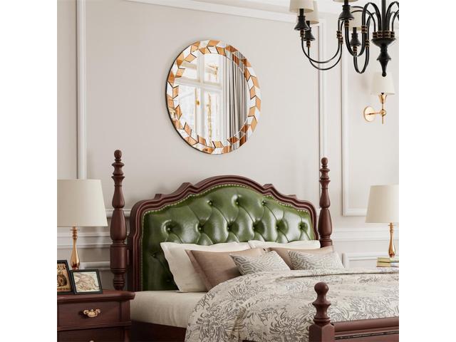 Gorgeous Wall Art Decorative Mirror Sliver Accent Mirror Round Vanity Bathroom Mirror
