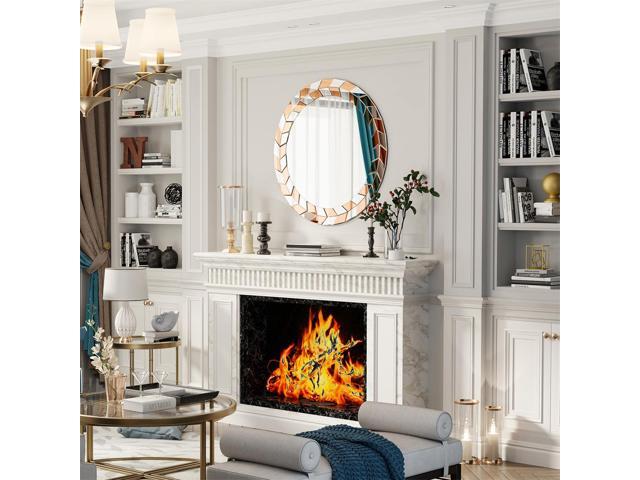 Gorgeous Wall Art Decorative Mirror Sliver Accent Mirror Round Vanity Bathroom Mirror