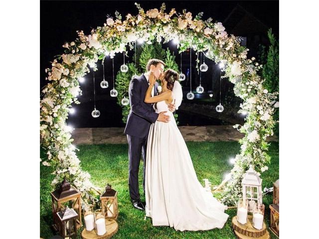Metal Wedding Arch Background Stand Round Balloon Arch Backdrop for Party Decor' M