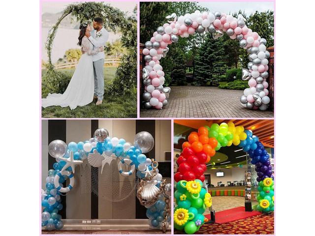 Metal Wedding Arch Background Stand Round Balloon Arch Backdrop for Party Decor'