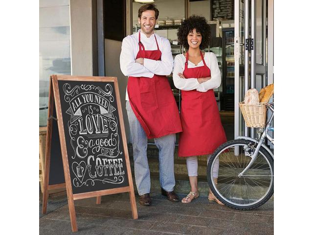 100x50cm Double Sided Menu Chalkboard Soild advertising board Wooden pavement display board Sign for Business Bistro Bar