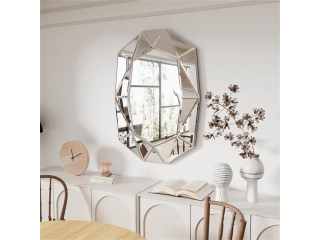 Stereoscopic Wall Decorative Mirror Sophisticated Over Fireplace Accent Mirror Bathroom Mirror