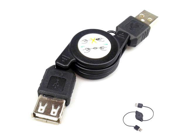 31 inch USB 2.0 A male to A female extension retractable USB cable