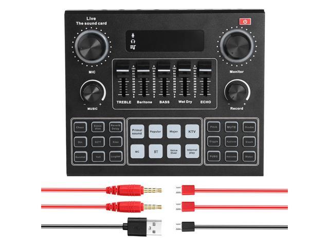 External sound card singing and tuning equipment set is suitable for mobile phone and computer K song live broadcast