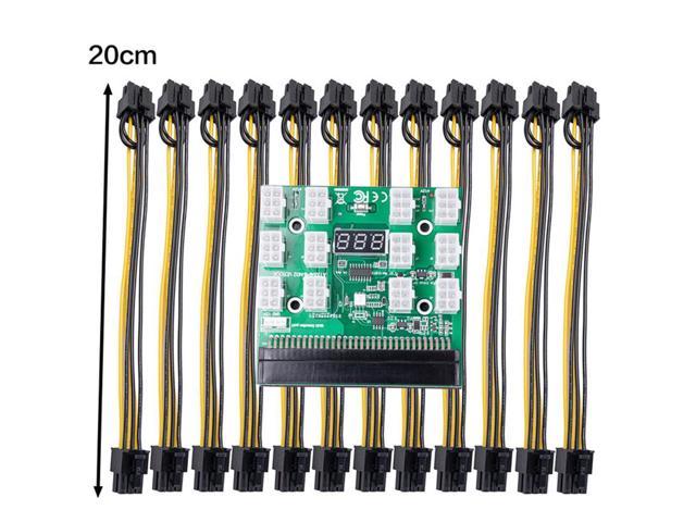 12 Pcs 20cm 6 Pin to 8 (6+2) Pin PCIE Adapter GPU Power Breakout Board Cable for GPU/PSU Breakout Board