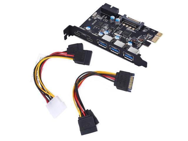 PCI Express Card to 3 Ports USB3.0 2 Ports USB3.1 Type C Internal Expansion Card