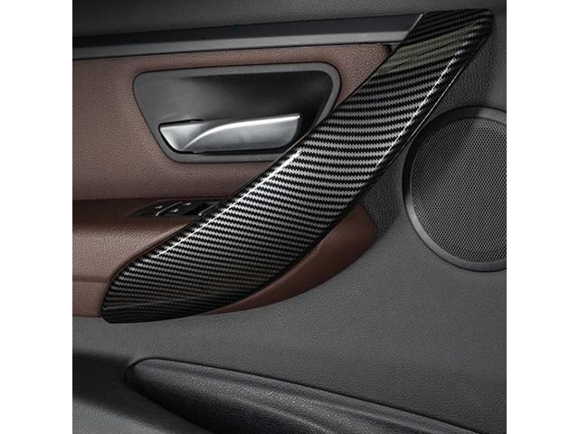 Carbon Fiber Style Interior Door Handle Cover Trim For 2013-18 BMW F30 320i 328i