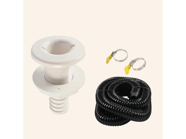 1-1/8 Inch Hose Bilge Pump Installation Kit For Boats - Hose, Thru Hull & Clamps photo