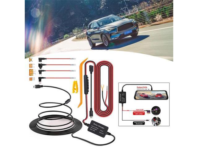 Acaigel Car Dash Cam DVR Hardwire Cable Kit Video Recorder 12/24V To 5V Mini/ Micro USB Charger Line Kit