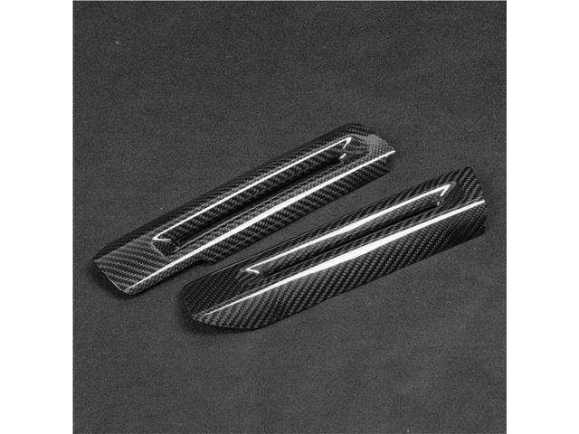 Paiying ABS Carbon Fiber Look Interior Door Armrest Decor Cover Trim For Ford Mustang 2015-22