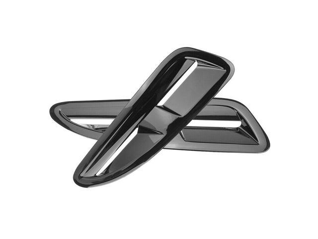 Yingshan 2Pcs Front Hood Vent Outlet Cover Trim Black Abs Panel Set For Jaguar Xkr Xk8