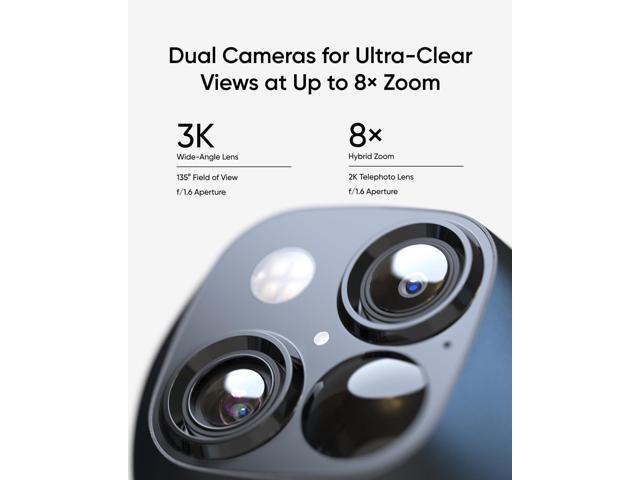 eufy - S340 Outdoor Solar Powered 3K PTZ Security Camera with Dual Lens - White - image 3