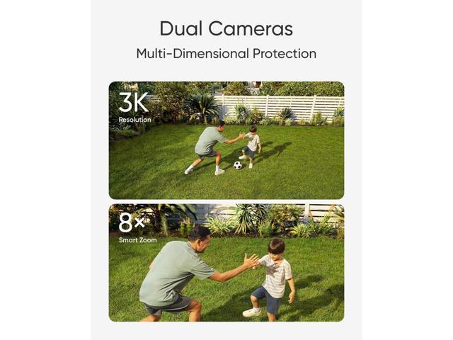 eufy Security Floodlight Camera E340 Wired, 360° Pan and Tilt, 24/7 Recording, Dual-Band Wi-Fi, 2,000 Lumens, Motion-Activated, Dual Camera,...