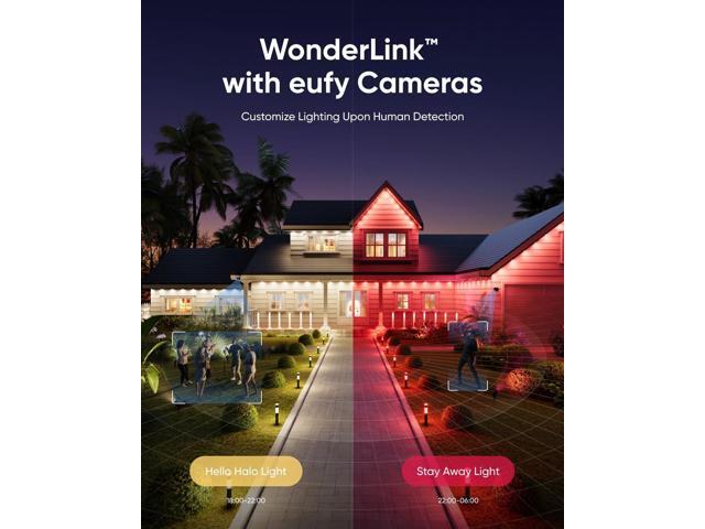 eufy Permanent Outdoor Lights E22, 100ft with 60 Triple-LED Lights, Smart RGBWW Lights, Daily and Festive, Up to IP67 Waterproof, AI Lighting...