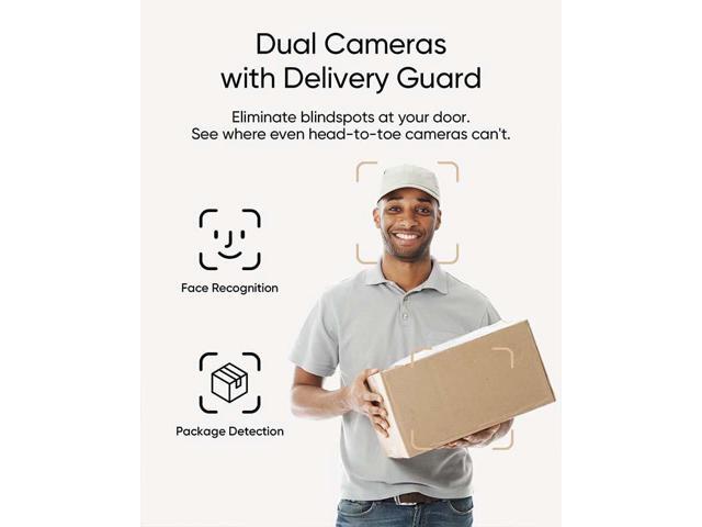 eufy Security Video Doorbell E340 (Battery Powered), Dual Cameras with Delivery Guard, 2K Full HD and Color Night Vision, HomeBase S380 Compatible,...