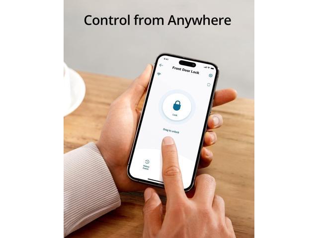 Smart Lock C210 WiFi Replacement Deadbolt Unlock with eufy App, Keypad, Smart Devices - Black - image 3