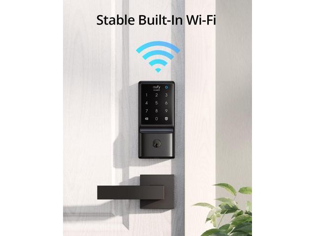 Smart Lock C210 WiFi Replacement Deadbolt Unlock with eufy App, Keypad, Smart Devices - Black - image 4