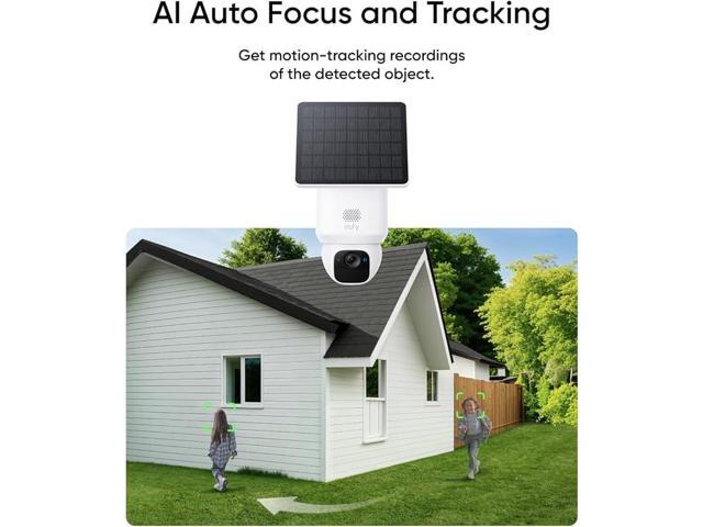 eufy - SoloCam E30, Solar Powered 2K Outdoor Security Camera, Wire-Free, 360° Pan, No Monthly Fee - White - image 4