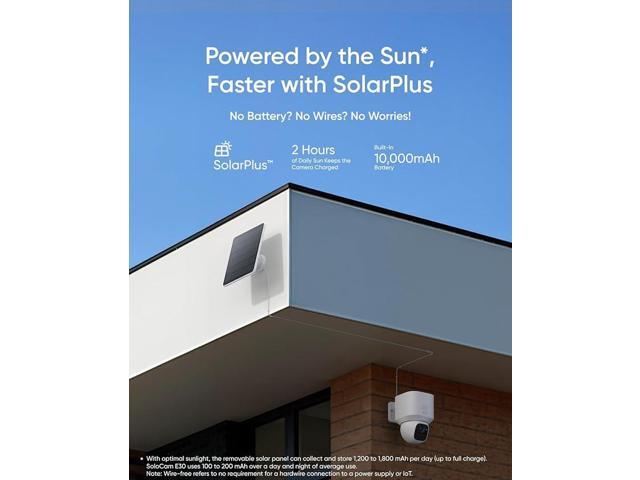 eufy - SoloCam E30, Solar Powered 2K Outdoor Security Camera, Wire-Free, 360° Pan, No Monthly Fee - White - image 5